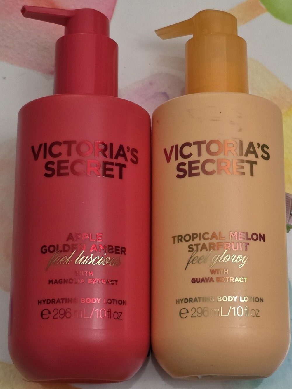 Victoria's Secret Tropical Melon Starfruit & Apple Golden Amber Body Lotion Set
